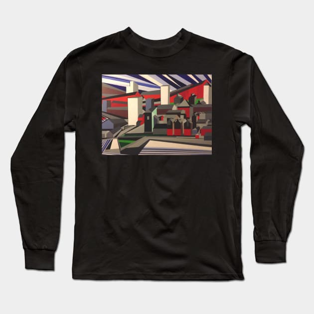 north shields fish quay vorticist Long Sleeve T-Shirt by paulsummers2014